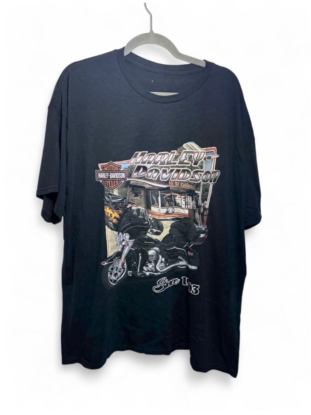 Harley Davidson H-D Garage Since 1903 Graphic Black T Shirt Size Large